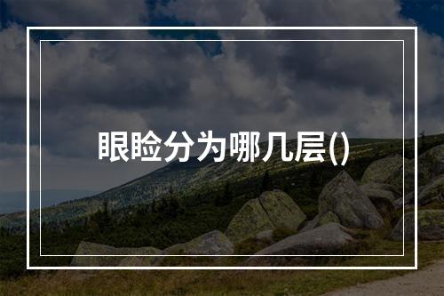 眼睑分为哪几层()