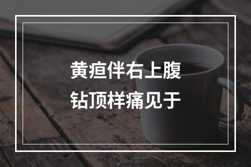 黄疸伴右上腹钻顶样痛见于