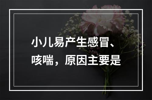 小儿易产生感冒、咳喘，原因主要是