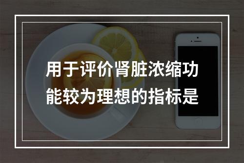 用于评价肾脏浓缩功能较为理想的指标是