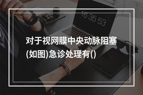 对于视网膜中央动脉阻塞(如图)急诊处理有()