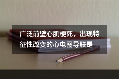 广泛前壁心肌梗死，出现特征性改变的心电图导联是