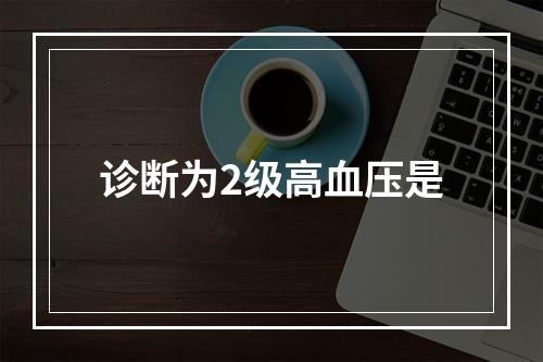 诊断为2级高血压是