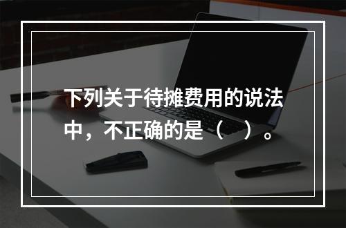 下列关于待摊费用的说法中，不正确的是（　）。