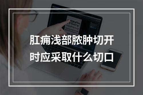 肛痈浅部脓肿切开时应采取什么切口