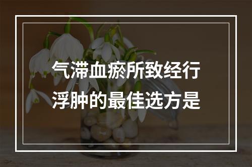 气滞血瘀所致经行浮肿的最佳选方是