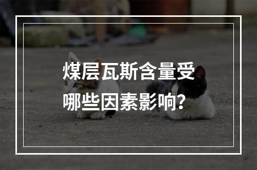 煤层瓦斯含量受哪些因素影响？