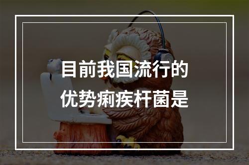 目前我国流行的优势痢疾杆菌是