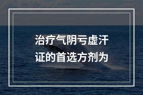 治疗气阴亏虚汗证的首选方剂为