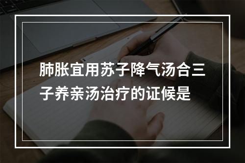 肺胀宜用苏子降气汤合三子养亲汤治疗的证候是