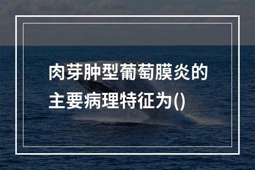 肉芽肿型葡萄膜炎的主要病理特征为()