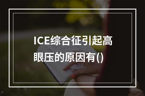 ICE综合征引起高眼压的原因有()