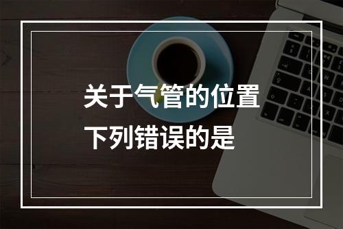 关于气管的位置下列错误的是