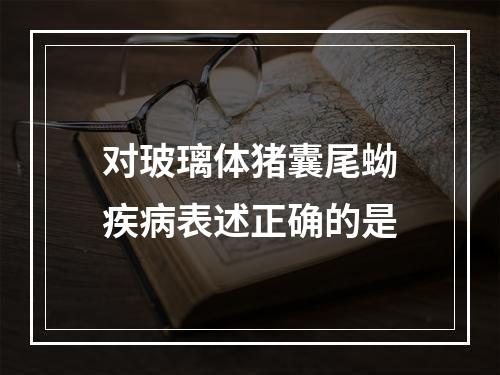 对玻璃体猪囊尾蚴疾病表述正确的是