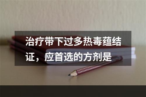 治疗带下过多热毒蕴结证，应首选的方剂是