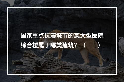 国家重点抗震城市的某大型医院综合楼属于哪类建筑？（　　）