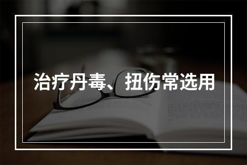 治疗丹毒、扭伤常选用