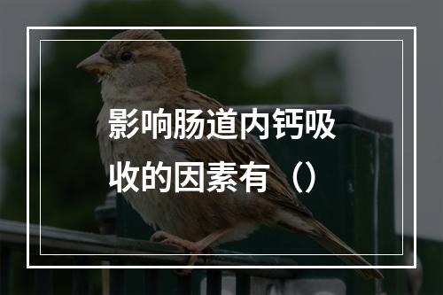 影响肠道内钙吸收的因素有（）