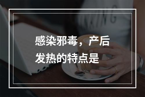 感染邪毒，产后发热的特点是