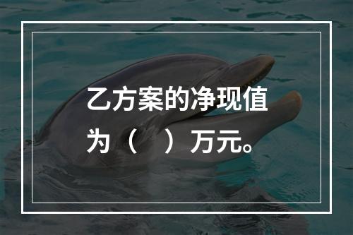 乙方案的净现值为（　）万元。