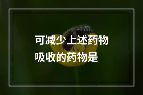 可减少上述药物吸收的药物是