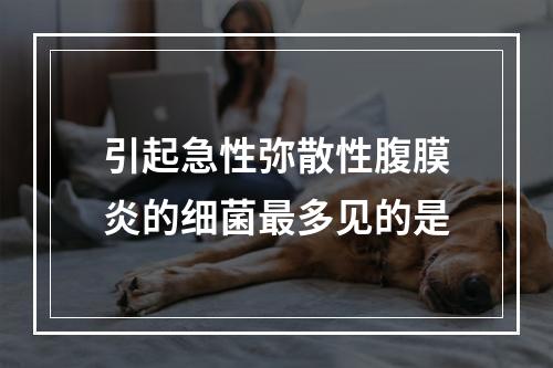 引起急性弥散性腹膜炎的细菌最多见的是