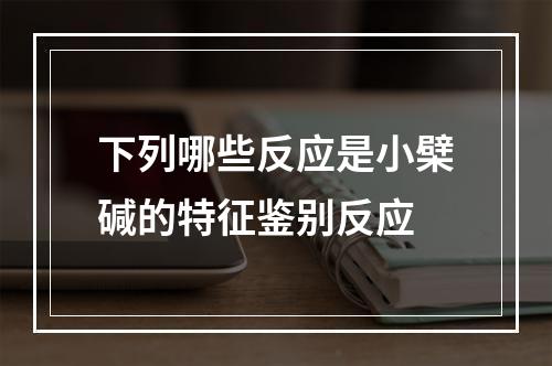 下列哪些反应是小檗碱的特征鉴别反应