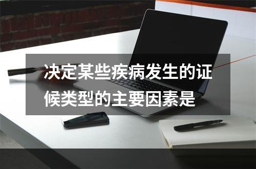 决定某些疾病发生的证候类型的主要因素是