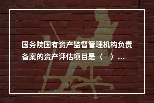 国务院国有资产监督管理机构负责备案的资产评估项目是（　）。