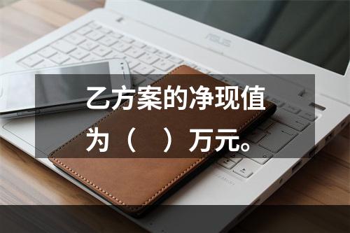 乙方案的净现值为（　）万元。