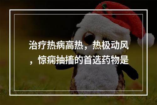 治疗热病高热，热极动风，惊痫抽搐的首选药物是