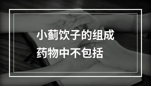 小蓟饮子的组成药物中不包括