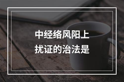 中经络风阳上扰证的治法是