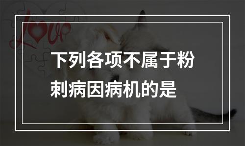 下列各项不属于粉刺病因病机的是