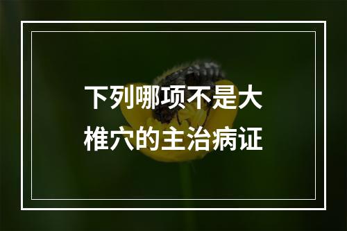 下列哪项不是大椎穴的主治病证