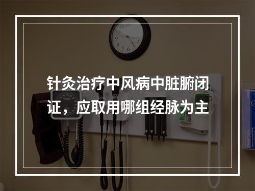 针灸治疗中风病中脏腑闭证，应取用哪组经脉为主