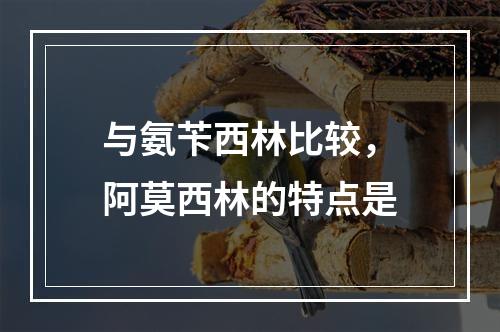 与氨苄西林比较，阿莫西林的特点是