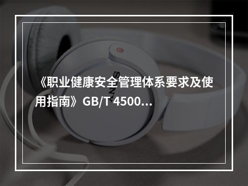 《职业健康安全管理体系要求及使用指南》GB/T 45001—