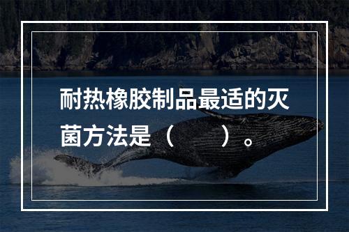 耐热橡胶制品最适的灭菌方法是（　　）。