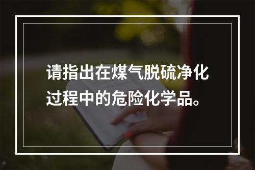 请指出在煤气脱硫净化过程中的危险化学品。