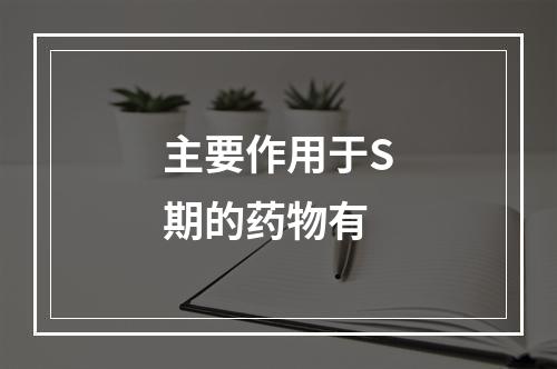 主要作用于S期的药物有