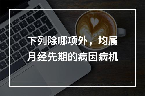 下列除哪项外，均属月经先期的病因病机