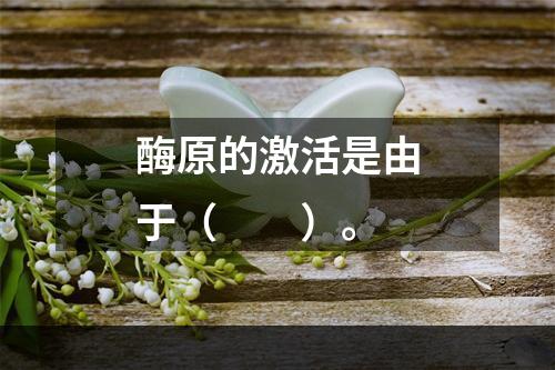 酶原的激活是由于（　　）。