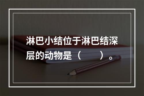 淋巴小结位于淋巴结深层的动物是（　　）。