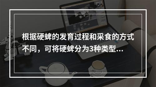 根据硬蜱的发育过程和采食的方式不同，可将硬蜱分为3种类型。