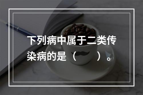 下列病中属于二类传染病的是（　　）。