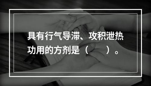 具有行气导滞、攻积泄热功用的方剂是（　　）。