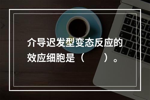 介导迟发型变态反应的效应细胞是（　　）。