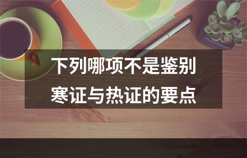 下列哪项不是鉴别寒证与热证的要点