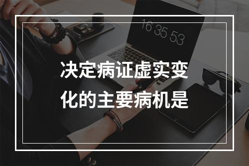 决定病证虚实变化的主要病机是